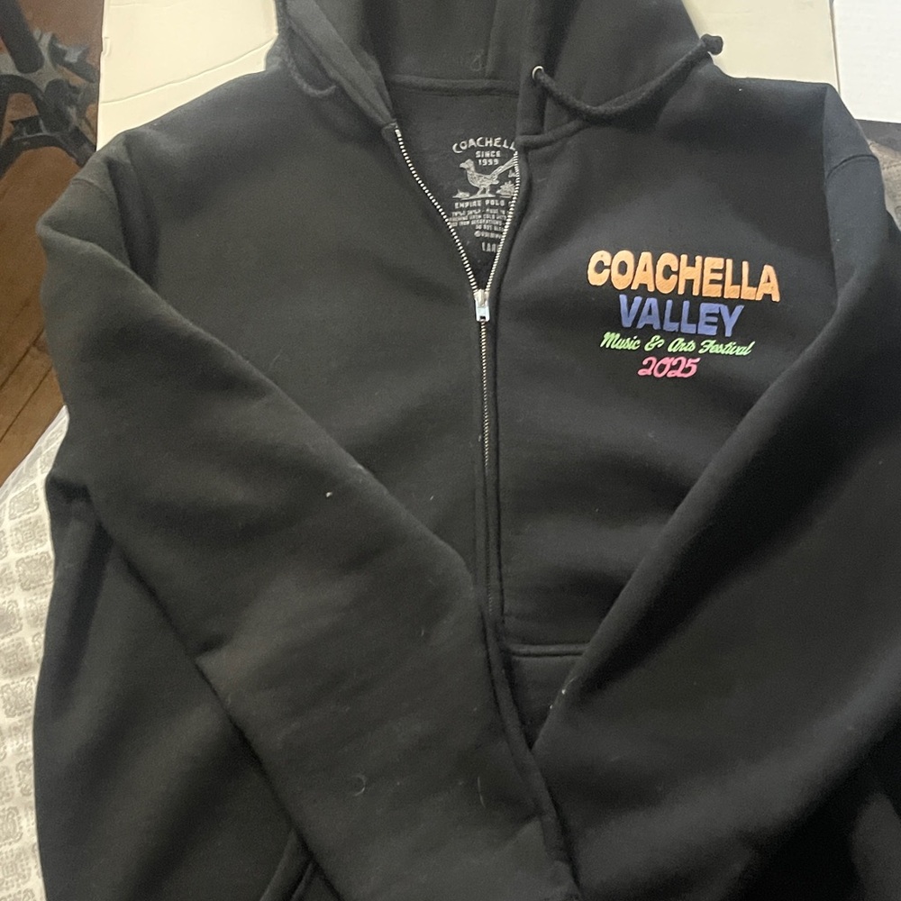 Coachella Valley 2025 Black Zip Hoodie